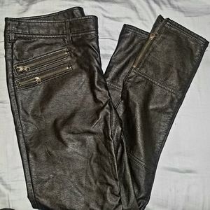 Leather-like pants